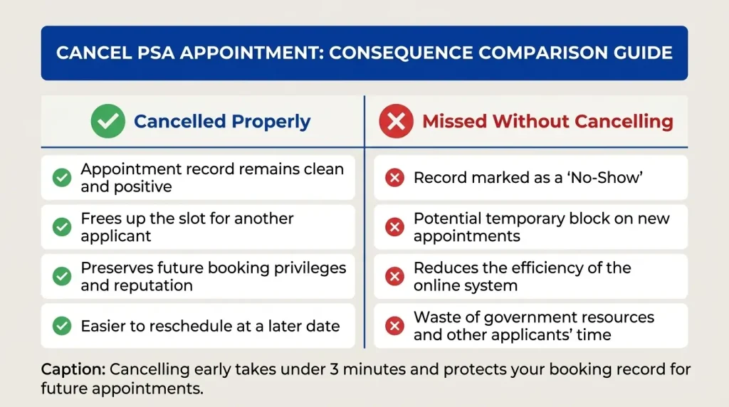 How to Cancel PSA appointment