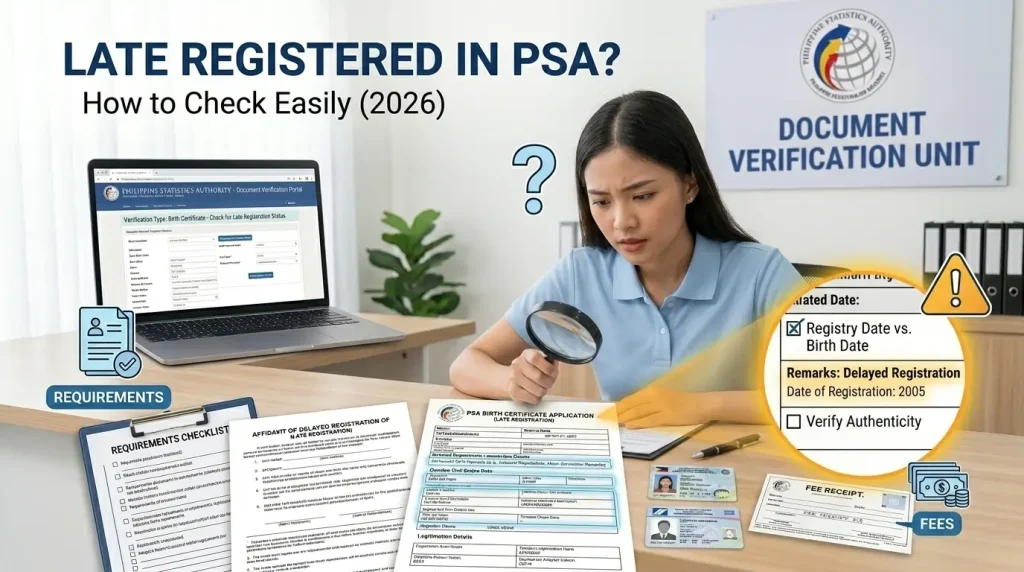 Late Registration in PSA How to check easily