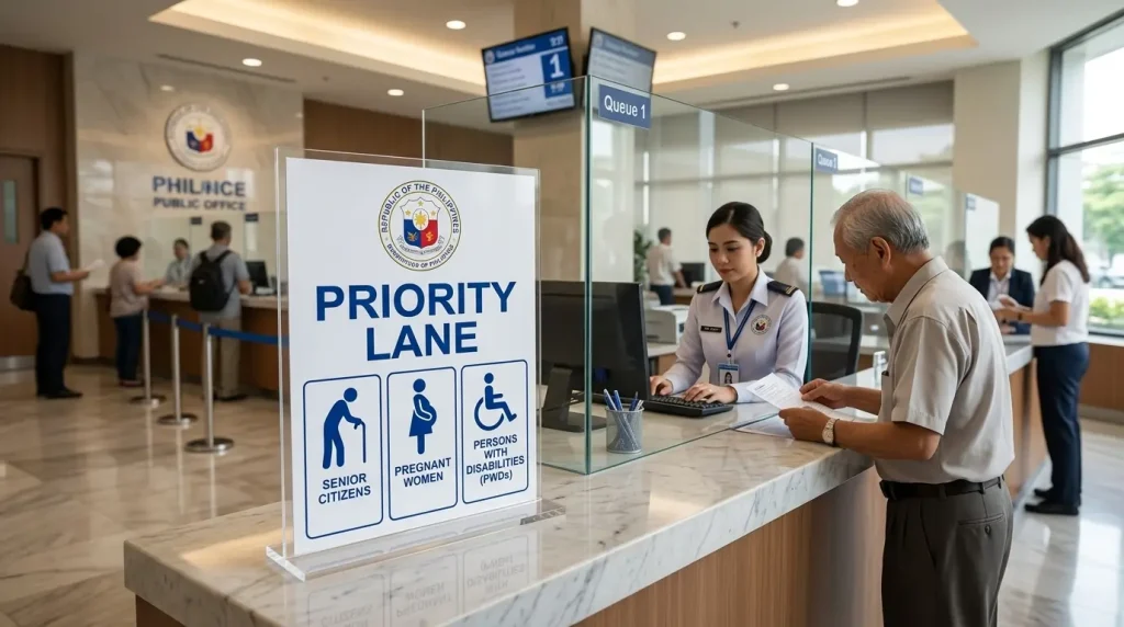 a-senior-citizen-standing-at-a-priority-lane-counter-in-a-philippine-government-office-while-a-female-staff-member-assists-him-with-his-documents